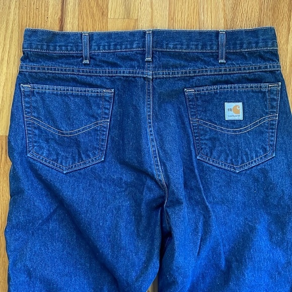 Carhartt FT Flame Resistant Jeans Blue Denim Men 38 x 30 Relaxed Fit FRB100 - Picture 11 of 11